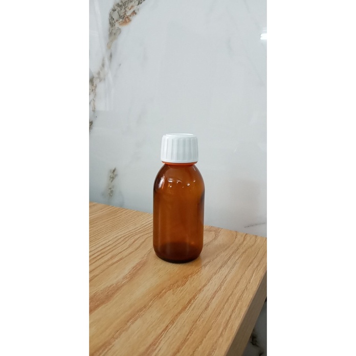Chai nhựa nâu đựng thuốc nước, siro 100cc chọn nắp