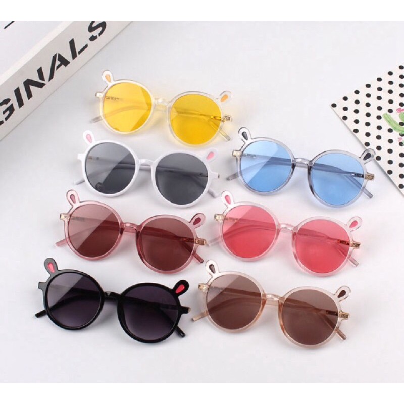 Kính mát phối tai thỏ cho bé bảo vệ khỏi tia Uv , chống bụi