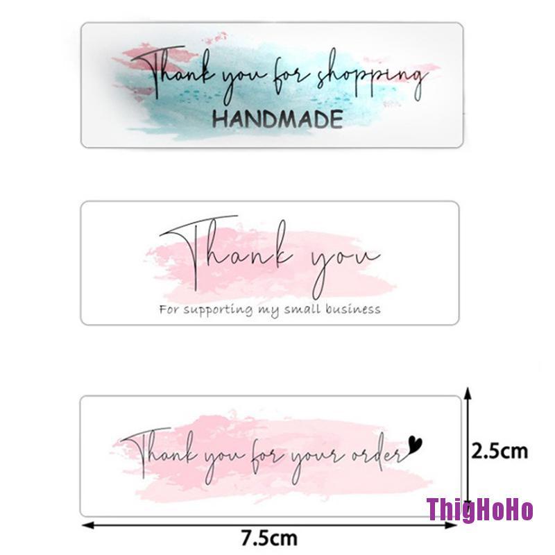 Cuộn 120 nhãn dán họa tiết Thank You For Your Order trang trí gói hàng độc đáo