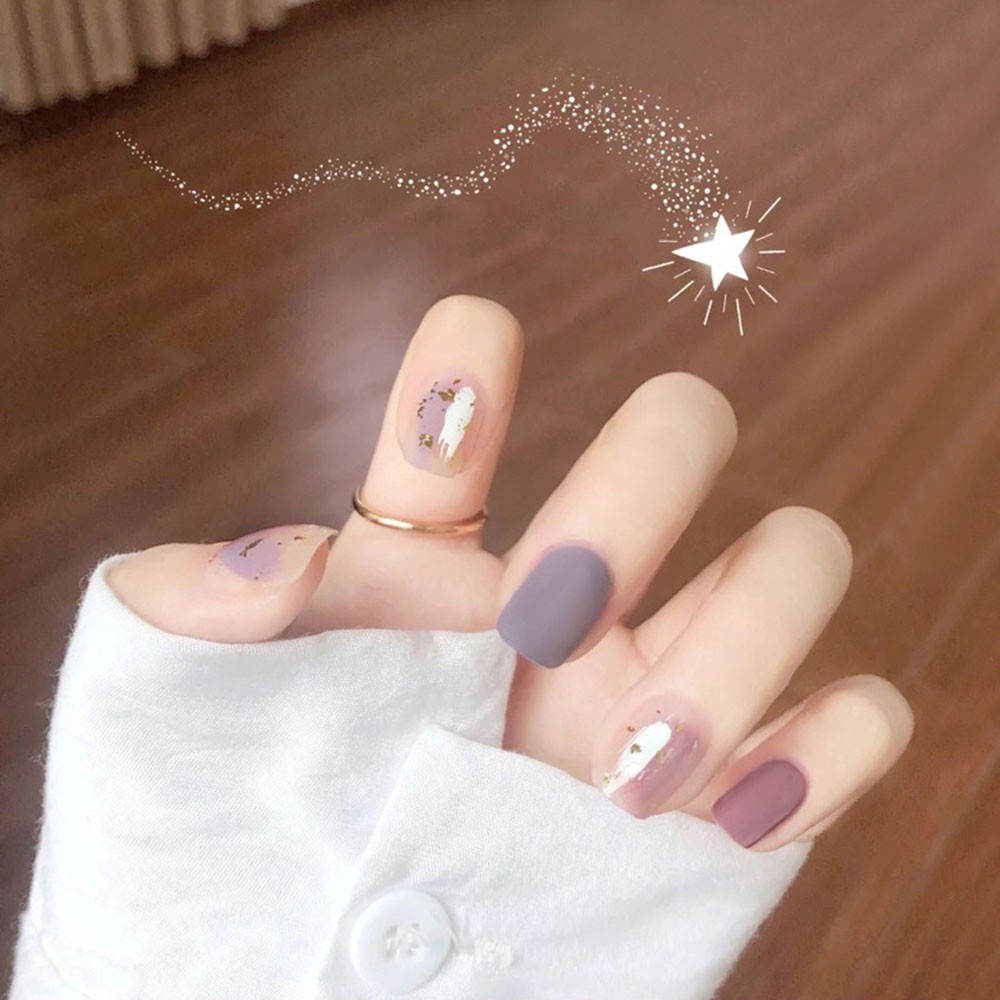 [Hàng mới về] Set 24 móng tay giả thiết kế phong cách hợp thời trang