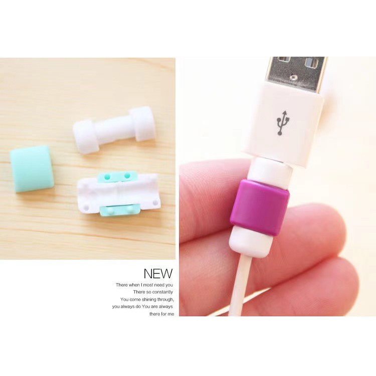 Vỏ Bọc Bảo Vệ Đầu Dây Cáp Sạc Truyền Dữ Liệu Cho Apple