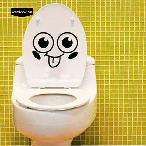 Miếng dán nắp bồn toilet hình mặt cười ngộ nghĩnh