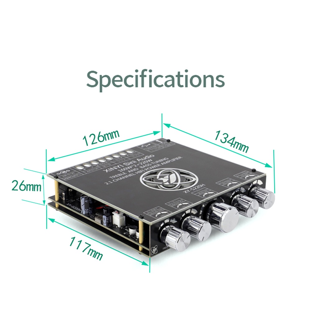 Bảng Mạch Khuếch Đại Âm Thanh mini Xy-S220H 2.1 Kênh TDA7498 160W*2+220W Chuyên Dụng Cho Loa bluetooth