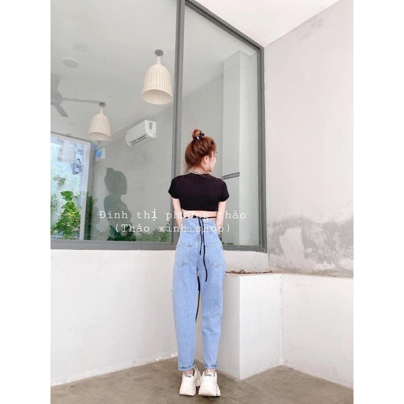 QUẦN JEANS BAGGY CẠP CAO 6 KHUY