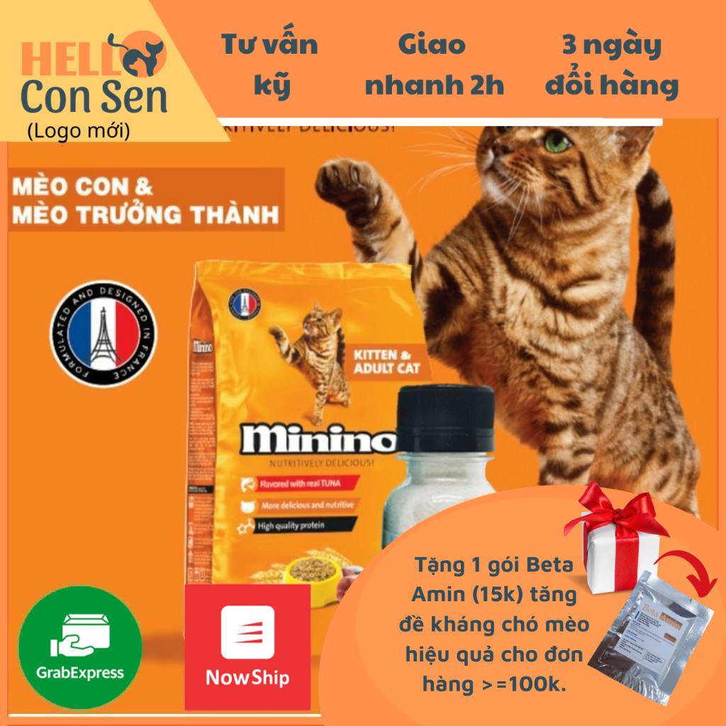 [QUẬN 2] THỨC ĂN CHO MÈO vị cá ngừ Minino Tuna 1,3kg kèm MEN VI SINH BIOLINE MBR9