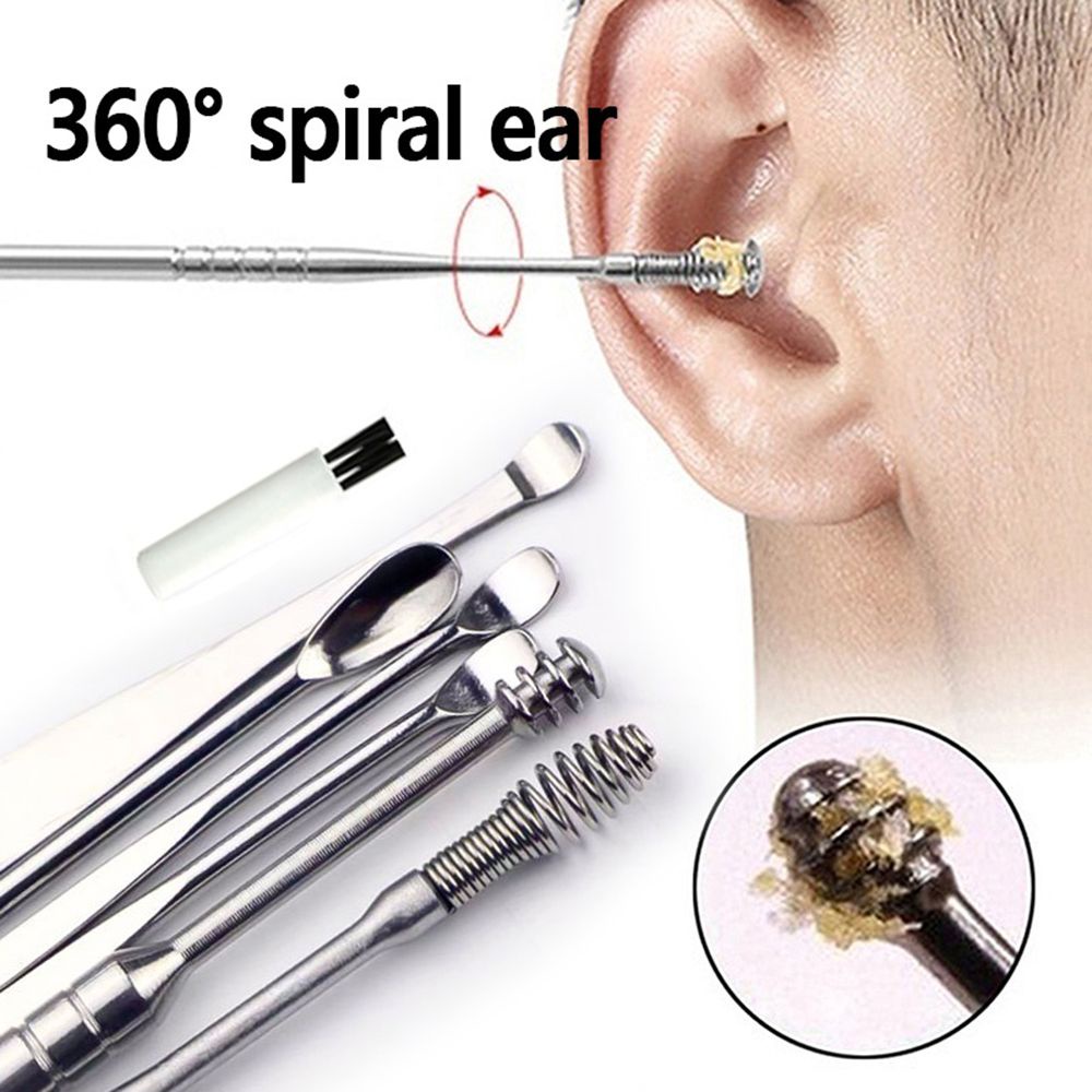 Set 6 dụng cụ lấy ráy tai bằng thép không gỉ nhiều màu bền bỉ đa năng