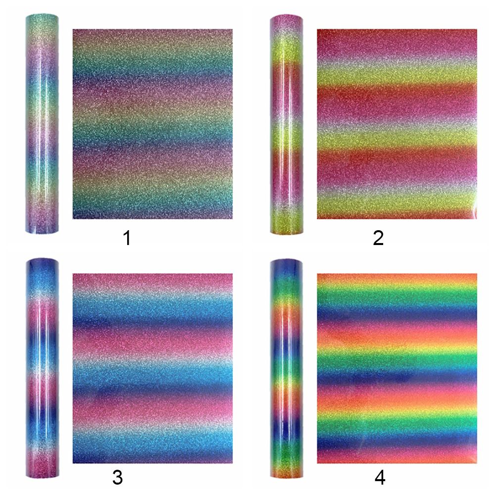 Miếng dán ủi quần áo bằng vinyl màu cầu vồng cách nhiệt DIY