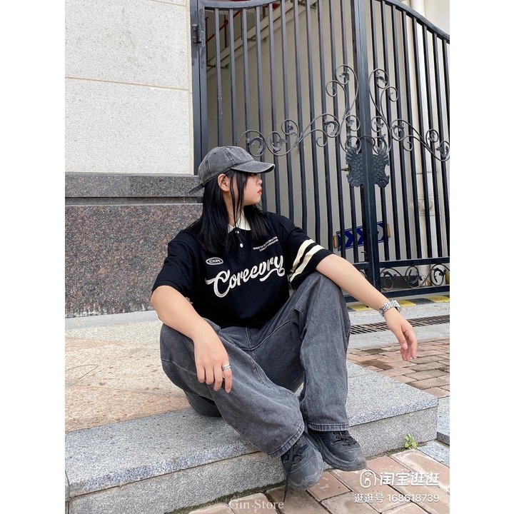 Áo thun Polo Coree nam nữ form rộng vải cotton co dãn tốt Thời trang Unisex HCM AL212