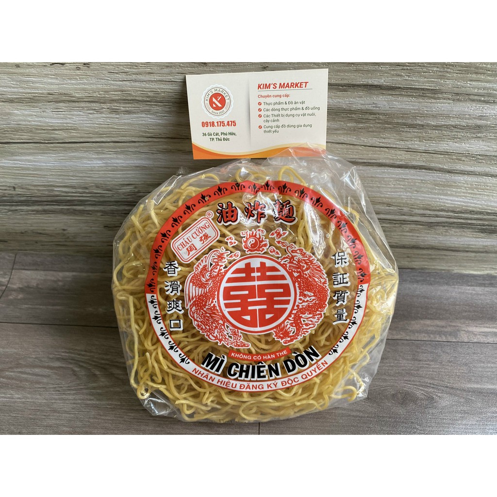 Mì chiên giòn Châu Cường bịch 500gr, Mì chiên giòn thơm ngon dạng chưa chiên