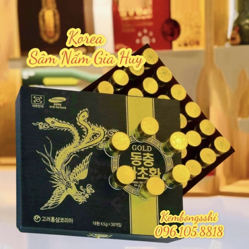 [HÀNG MỚI VỀ] Đông Trùng Hạ Thảo Hộp Gỗ Đen 30 Viên Hàn Quốc