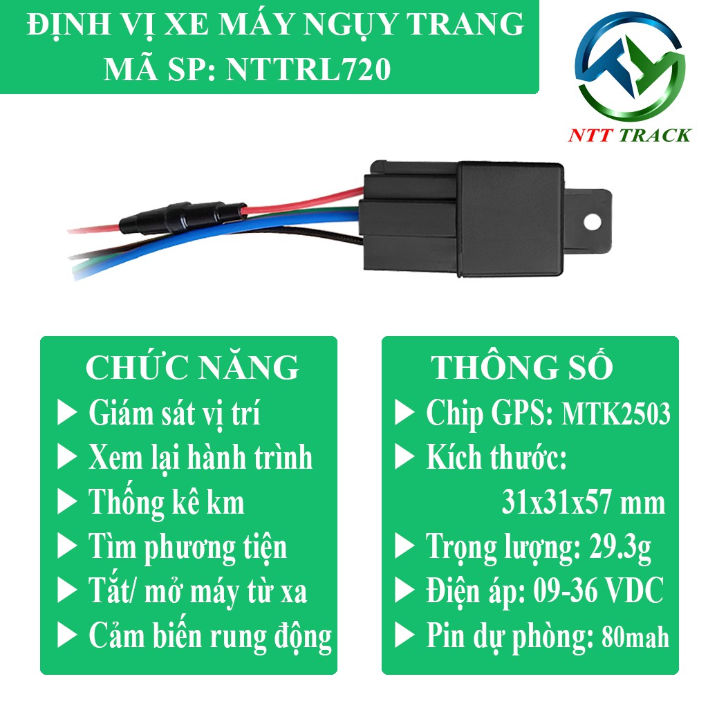 Định vị xe máy ô tô định vị không dây NTT Track | BigBuy360 - bigbuy360.vn
