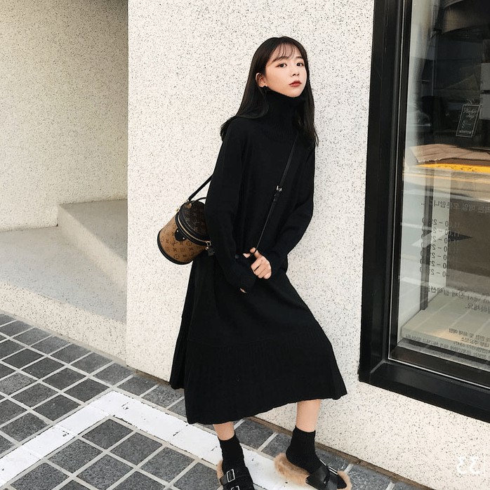 Đàm midi dệt kim thiết kế đơn giản thanh lịch cho nữ | BigBuy360 - bigbuy360.vn