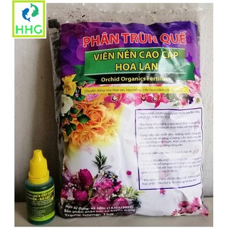 Combo phân bón trùn quế cao cấp cho hoa lan gói 1kg + chế phẩm hùng nguyễn 20ml