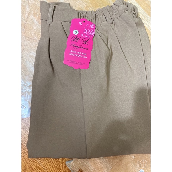 Quần ống rộng suông nữ lưng cạp cao khóa trước 1 khuy vải tuyết mưa quần tây dài học sinh đi học