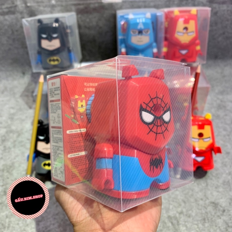 Gọt bút chì quay tay siêu nhân Marvel (kích thước lớn 8x8x10 cm)