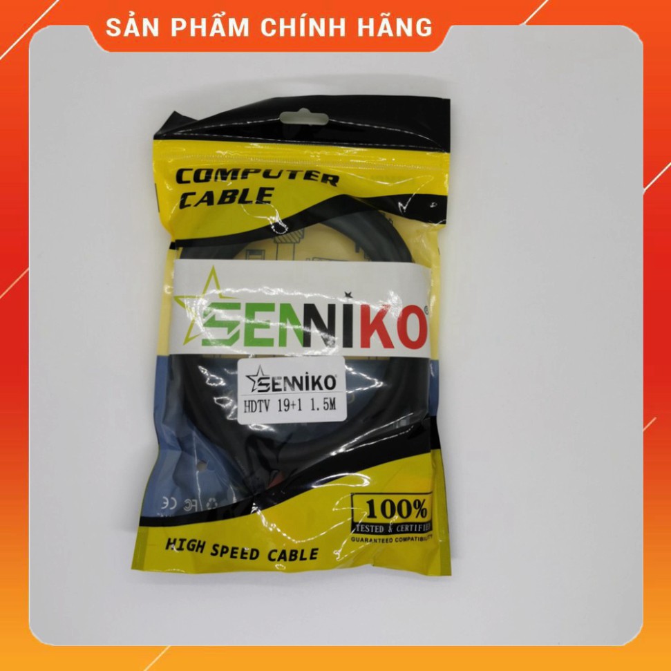 (Chính Hãng) Cáp HDMI SENNIKO 2.0 hỗ trợ 3D, 4K  1,5M Chính hãng Bảo hành 1 năm