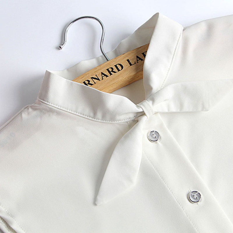 Cổ áo sơ mi giả thắt nơ màu sắc thời trang cho nữ