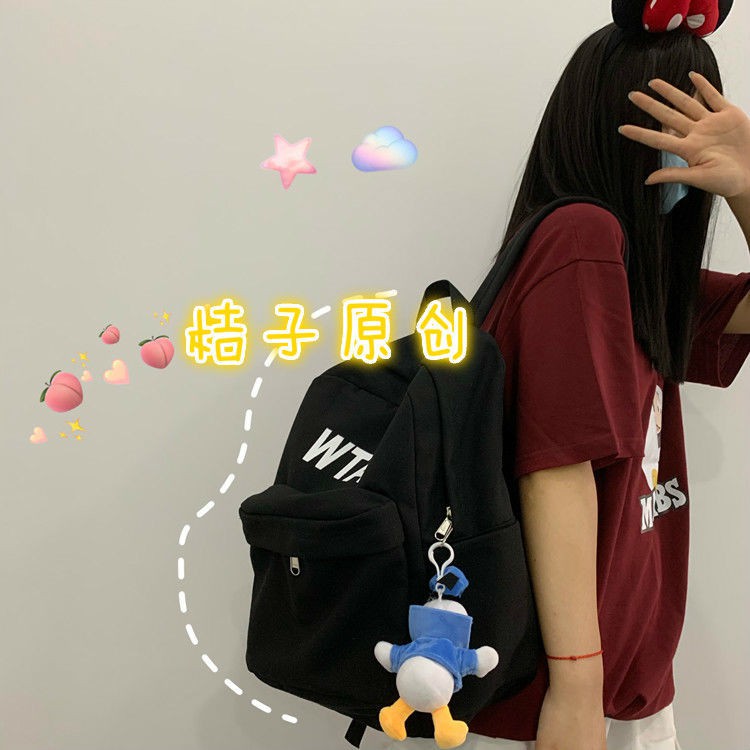 ♞cặp học sinh phiên bản Hàn Quốc của trường trung Harajuku ulzzang ba lô nữ vải đơn giản và đa năng trong triều