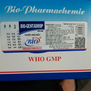 Nhỏ mắt Bio genta drop date mới liên tục