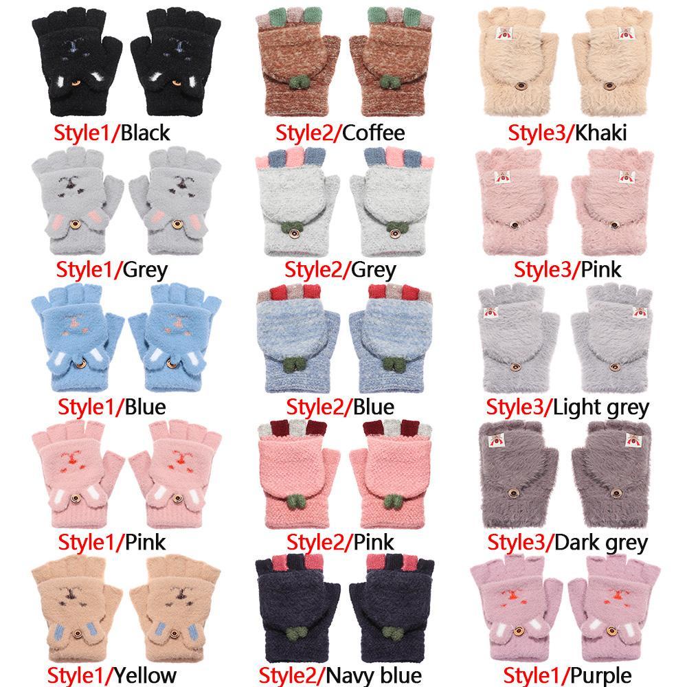 LAY Găng Tay Len Hở Ngón Mềm Mại Dày Dặn Ấm Áp