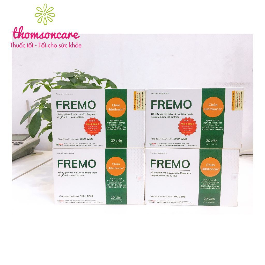 Fremo - Hỗ trợ giảm mỡ máu, hạ cholesterol từ thảo dược - Mua 6 tặng 1 bằng tem tích điểm