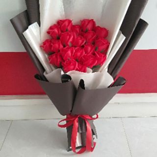 Bó  hoa hồng  sáp  20 bông