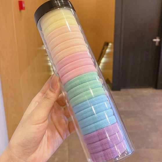 Dây cột tóc co giãn bằng cao su nhiều màu sắc thời trang đơn giản cho nữ