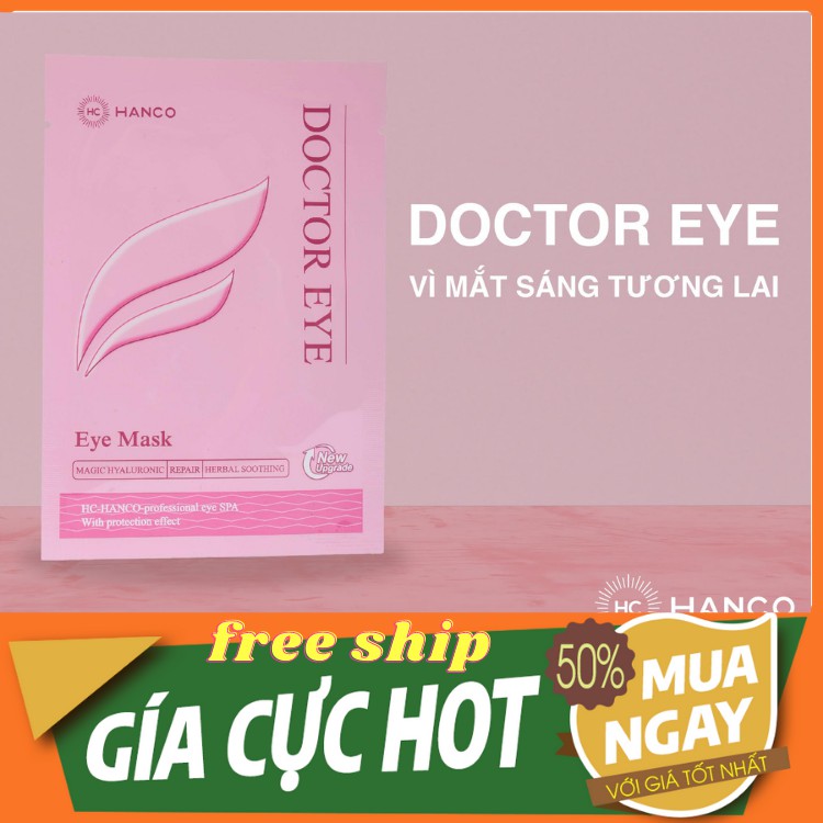 MIẾNG NẠ MẮT THƯ GIÃN TĂNG CƯỜNG THỊ LỰC, GIẢM THÂM QUẦNG MẮT, GIẢM BỌNG MẮT, GIẢM NẾP NHĂN MẮT HANCO DOCTOR EYE