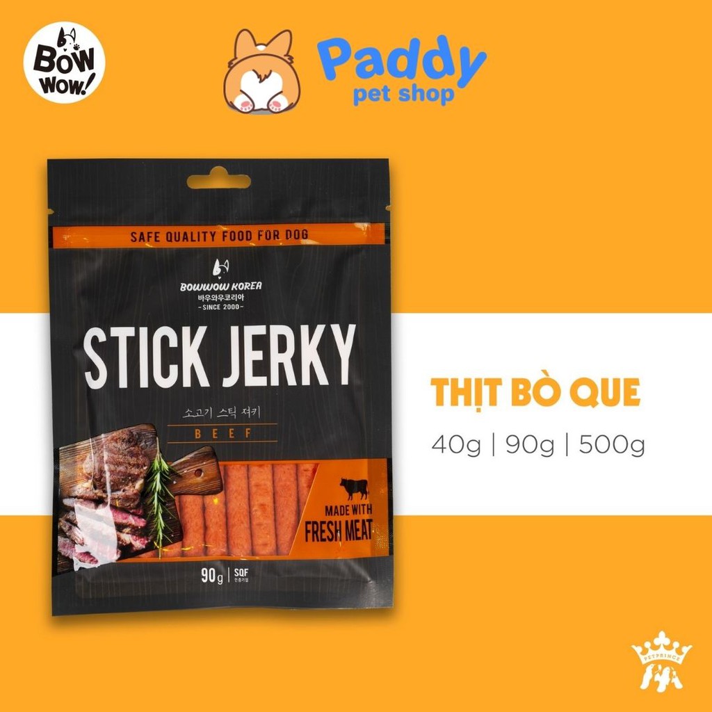 Thịt Bò Que Snack Cho Chó BowWow Stick Jerky