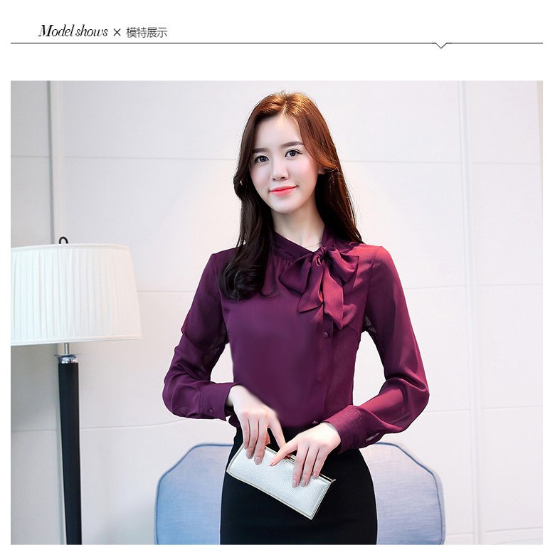 Áo sơ mi công sở ❣️FREESHIP❣️ ÁO SƠ MI THẮT NƠ LỆCH MYMY - Hàng thiết kế chuẩn