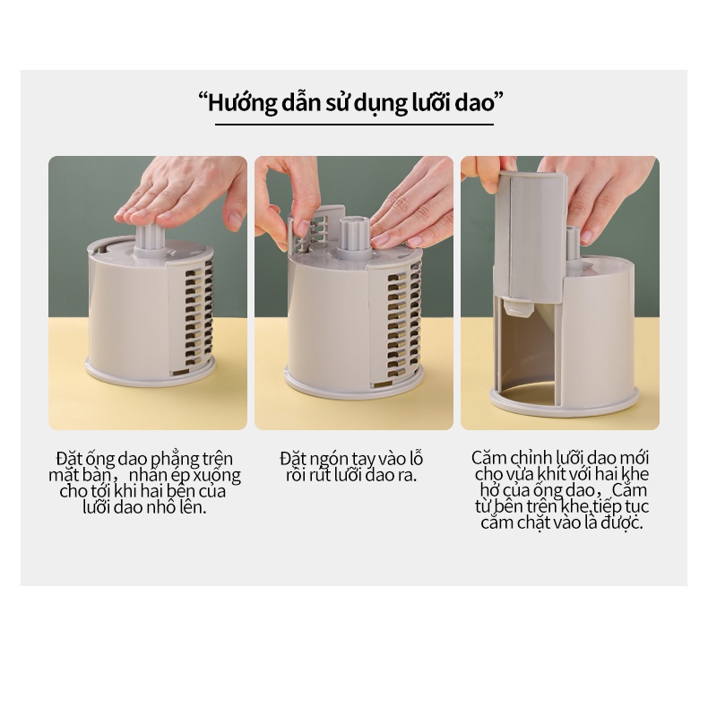 Dụng Cụ Thái Rau Củ, Nạo Rau Củ Quả Đa Năng 4 in 1 VEGETABLE CUTTER - Máy Nạo, Cắt Bào Củ Quả Đa Năng Cỡ Lớn Tiện Lợi