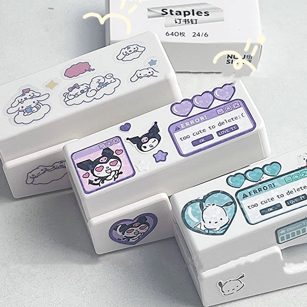 Đồ Bấm Giấy Mini Trong Suốt Nhỏ Gọn Tiện Dụng Cho Văn Phòng