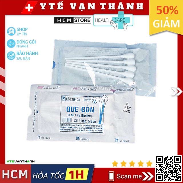 ✅ Que Gòn Đầu Lớn Bảo Thạch (Bịch 20 Que) | Hoặc Thương Hiệu Tương Đương -VT0208