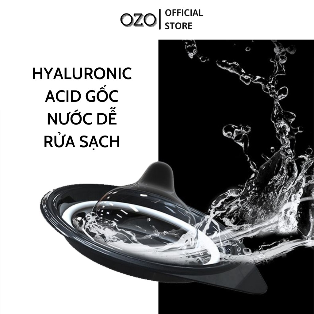 Bao cao su OZO 0.01 Đen Feeling Ultrathin siêu mỏng, hương vani, nhiều gel bôi trơn - Hộp 10 bcs - olo store