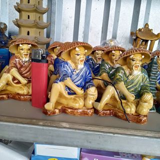 Ông câu cá ,tượng mini,phụ kiện trang trí, hòn non bộ, tiểu cảnh, bể cá(dài 7cm-cao10cm)