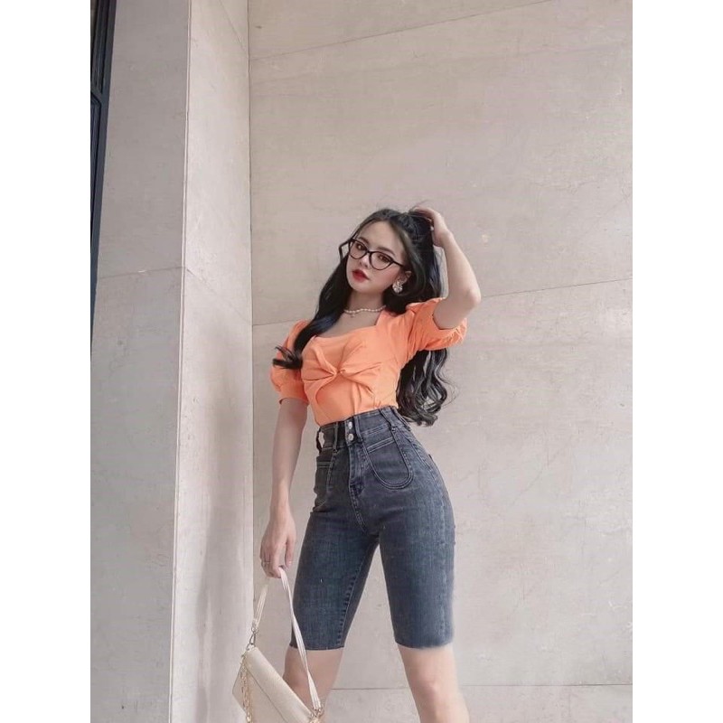 [Mã WASTMAY giảm 15% tối đa 30K đơn 150K] Quần jean ngố giãn hai túi bầu N08, kèm ảnh thật | BigBuy360 - bigbuy360.vn