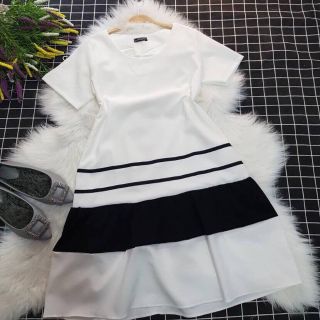 Váy bèo cute viền trắng đen