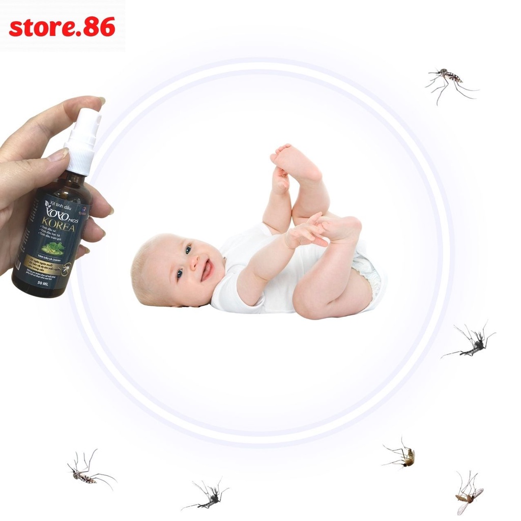 Tinh dầu đuổi muỗi, côn trùng  thơm phòng dạng chai xịt 50ml ( Sả chanh ,tràm gió, bạc hà, oải hương) hàng Việt Nam