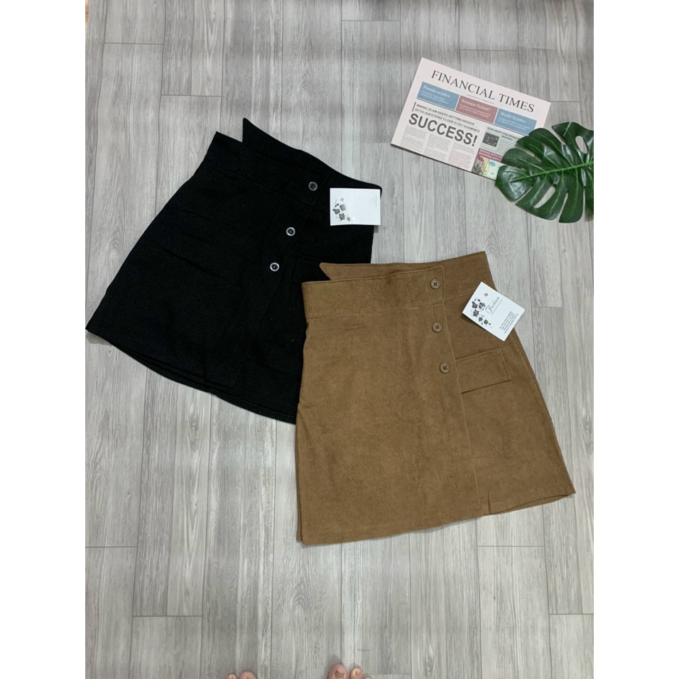 Chân váy chữ A  chất liệu nhung mềm mịn siêu xinh WADO