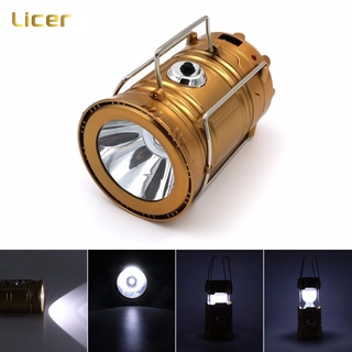 Đèn led Licer năng lượng mặt di động có thể sạc để đi bộ/ cắm trại