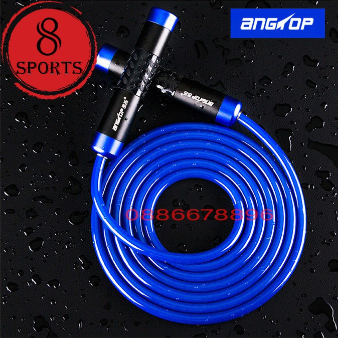 Dây nhảy, dây nhảy Angtop nặng 460g, đường kính 9mm, phù hợp nhảy thể lực, đốt mỡ, gym, boxing...