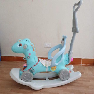 Ngựa bập bênh 2 in 1 kèm tay đẩy