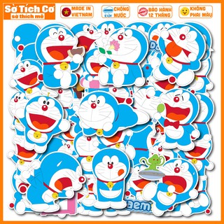 [Bộ 50 Sticker] Doraemon dán điện thoại, laptop, mũ bảo hiểm, guitar, vali MSP: ST10