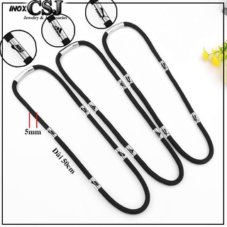 Dây chuyền dù đen 5ly bọc khoen độc đáo, chuẩn thời trang Hàn Quốc - Pala Store