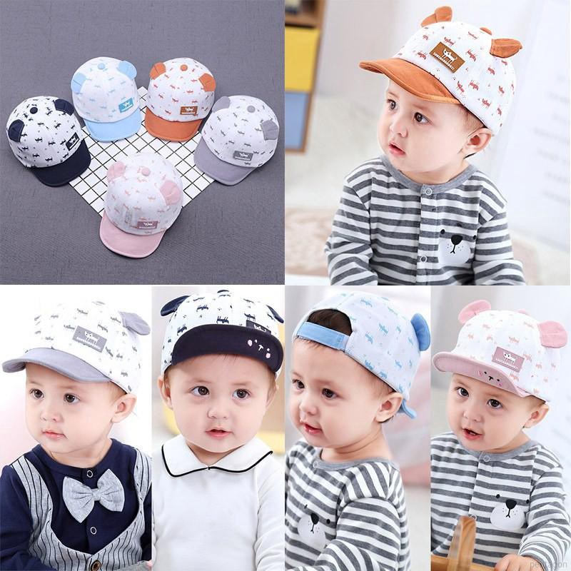 Mũ bóng chày họa tiết mèo hoạt hình cho bé trai và gái