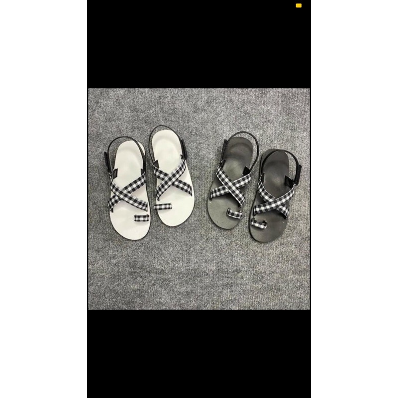 [SANDAL] Sandal xỏ ngón nam nữ hai màu trắng đen