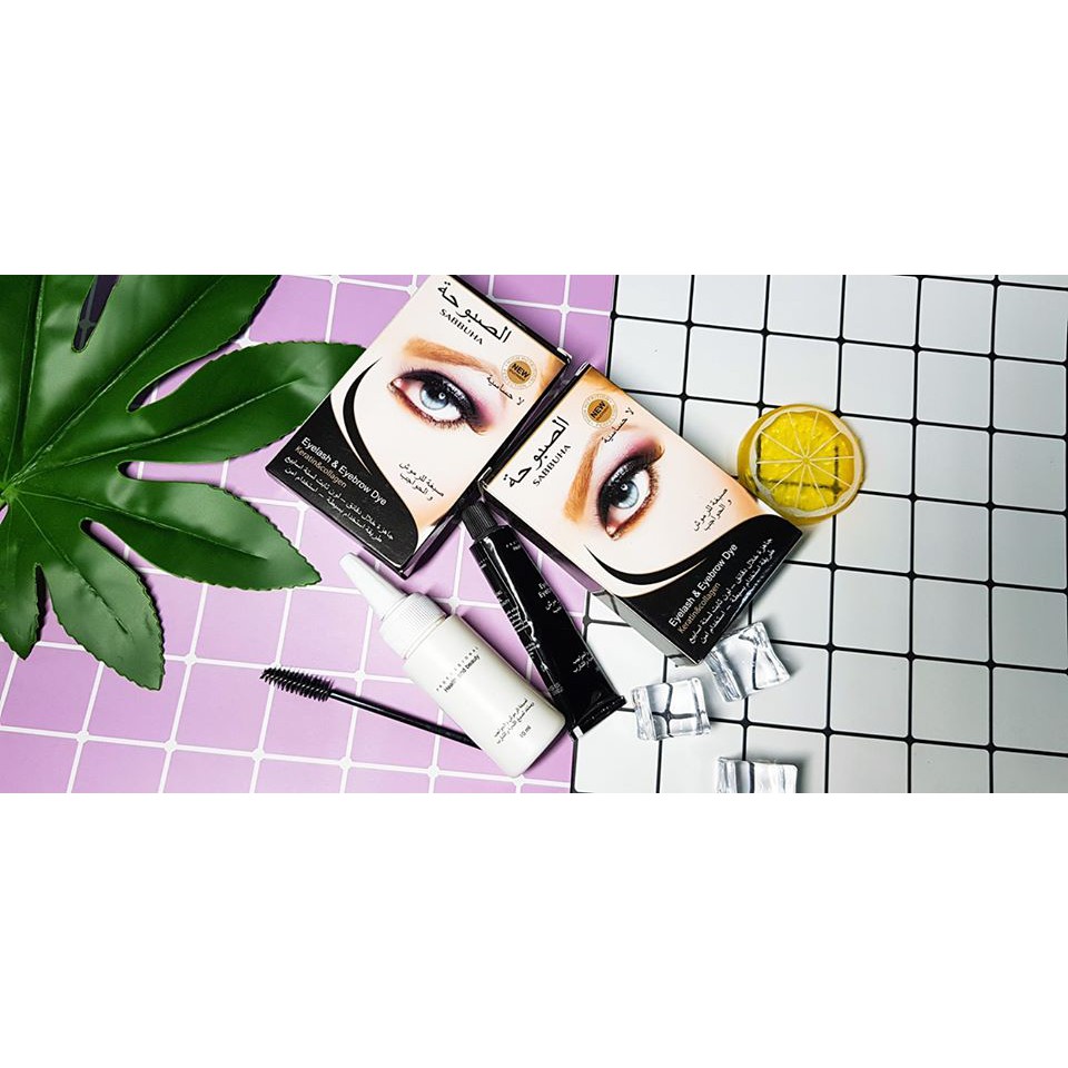 Phủ đen, Thuốc nhuộm lông mi, mày