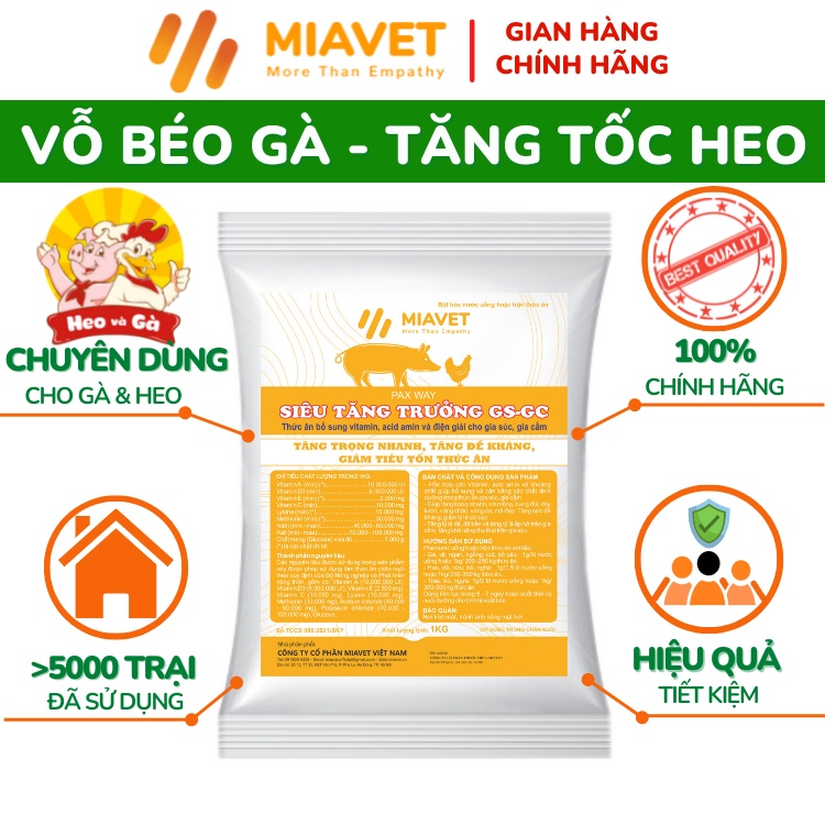 Vỗ Béo Gà Và Tăng Tốc Heo, Giúp Tăng Trọng Gà Thả Vườn Lớn Nhanh, Đạt Cân, Đẹp Mã, Rút Ngắn Thời Gian Nuôi Cho Lợn và Gà
