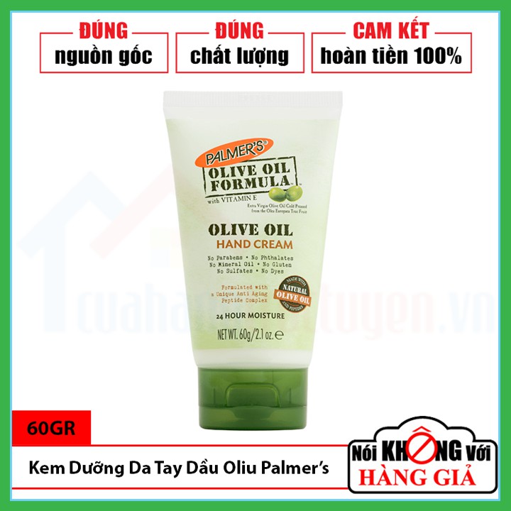 [ CHĂM SÓC DA TAY CHÍNH HÃNG MỸ] Kem Dưỡng Da Tay Ngăn Ngừa Lão Hóa Olive Palmer's Olive Oil Hand Cream Tuýp 60Gr