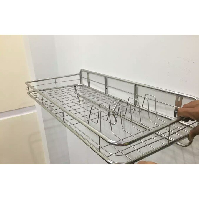 KỆ CHÉN / DĨA TREO INOX 1 TẦNG CAO CẤP ( đủ size)